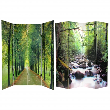 6 ft. Tall Double Sided Path of Life Canvas Room Divider