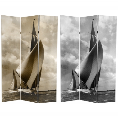 6 ft. Tall Sailboat Double Sided Room Divider