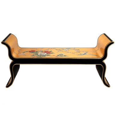 Gold Leaf Lacquer Bench