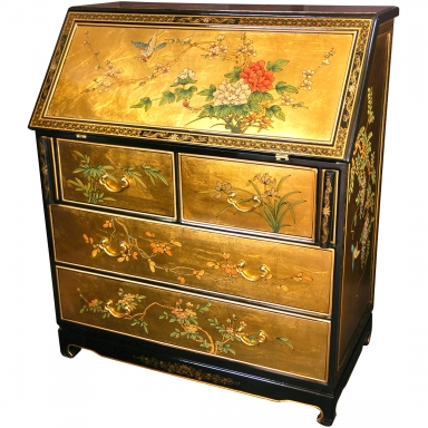 Gold Leaf Secretary Desk