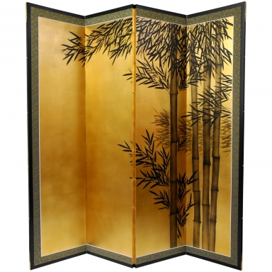 5 1/2 ft. Tall Gold Leaf Bamboo Room Divider
