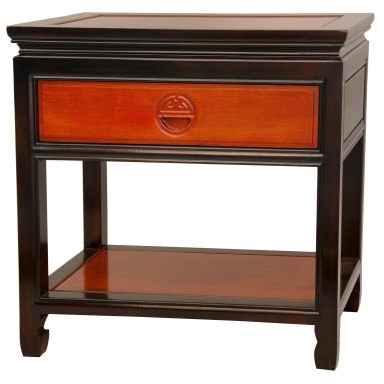 Rosewood Bedside Table - Two-tone