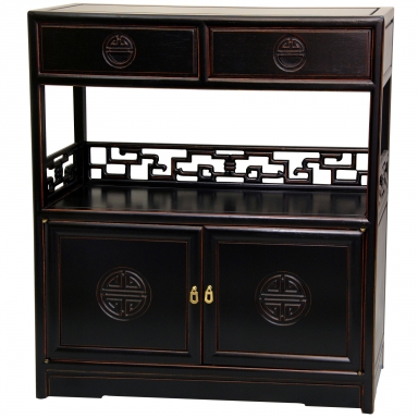 Rosewood Long Life Display Cabinet - Antique Black