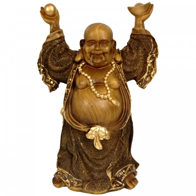 12" Standing Prosperity Buddha Statue